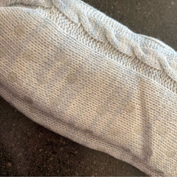 NWT Layer 8 Teddy Fleece Lined Cable Knit Cloud Socks w/Shea Butter Cozy Warm - Picture 4 of 4